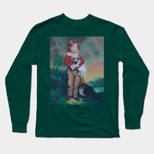 Chums, French Boy with Dog Long Sleeve T-Shirt